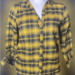 Adorable Flannels plus size can be worn open or tucked in or long.